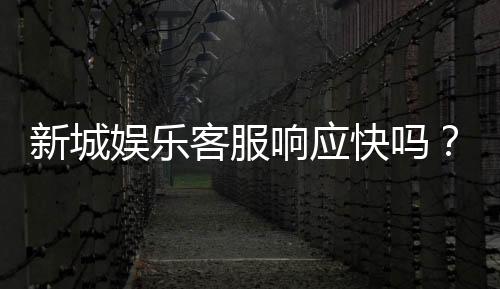 新城娱乐客服响应快吗？实测体验告诉你答案